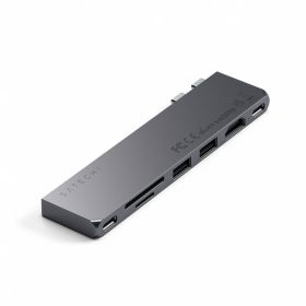   Satechi PRO HUB SLIM (1xUSB4,1xHDMI,2xUSB-A,SD/MicroSD,UHS-I up to 104MB/s, SD/SDHC/SDXC up to 2TB,1xUSB-C) - Space Grey
