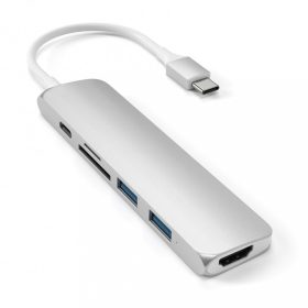 Satechi Type-C Slim Multimedia Adapter V2 - Silver