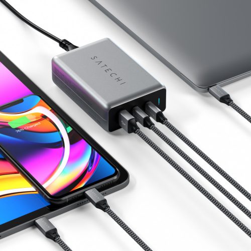 Satechi USB-C PD Compact GAN Charger 100W 1xUSB-C PD,2xUSB-C PD,1xUSB-C PD,1xUSB-A,2x USB-C PD