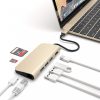 Satechi Aluminium Type-C Multi-Port Adapter (HDMI 4K,3x USB 3.0,MicroSD,Ethernet) - Gold