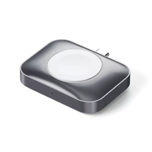 Satechi USB-C 2 in 1 Wireless charging dock for Apple watch and Airpods - Silver