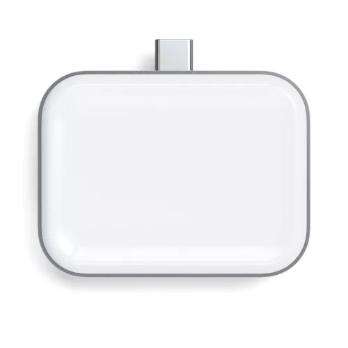 Satechi USB-C 2 in 1 Wireless charging dock for Apple watch and Airpods - Silver
