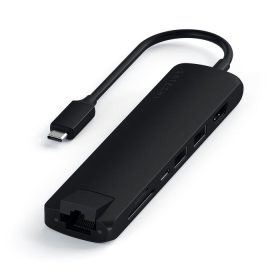   Satechi Aluminium Type-C Slim Multiport (1xHDMI 4K,2x USB-A,1x SD,1x Ethernet) - Black