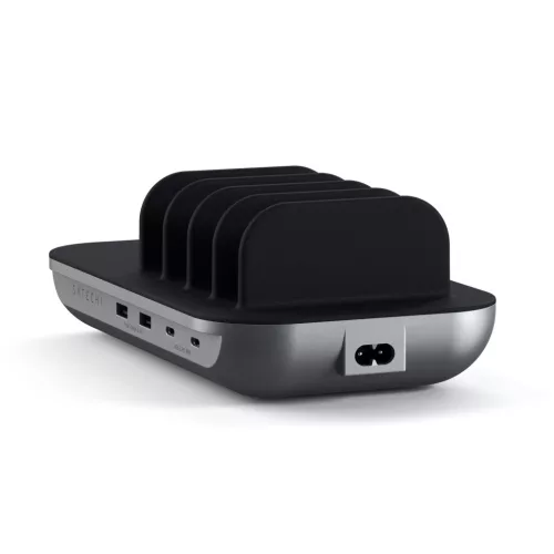 Satechi Dock 5 Multi device charging station with EU plug (2xUSB-C PD 20 W, 2x USB-A 12W, Wireless) - Space Grey