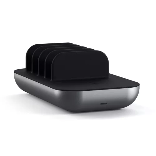 Satechi Dock 5 Multi device charging station with EU plug (2xUSB-C PD 20 W, 2x USB-A 12W, Wireless) - Space Grey
