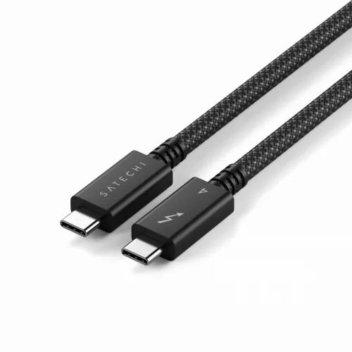 Satechi Thunderbolt 4 Pro Braided Cable 1m (PD240W,40Gpbs data,8K resolution) - fekete