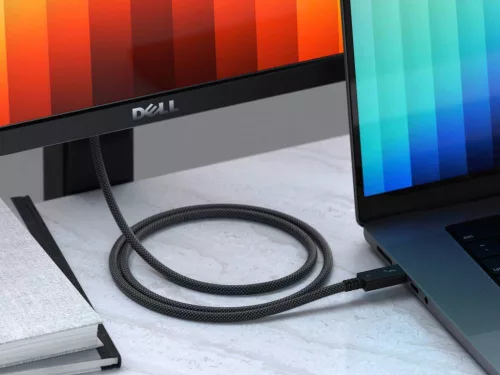 Satechi Thunderbolt 4 Pro Braided Cable 1m (PD240W,40Gpbs data,8K resolution) - fekete
