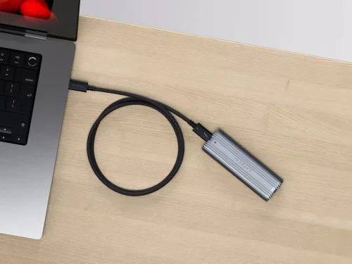 Satechi Thunderbolt 4 Pro Braided Cable 1m (PD240W,40Gpbs data,8K resolution) - fekete