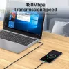 Vention USB-C 3.1/M -> USB-C 3.1/M, (szövet, szürke), 1,5m, kábel