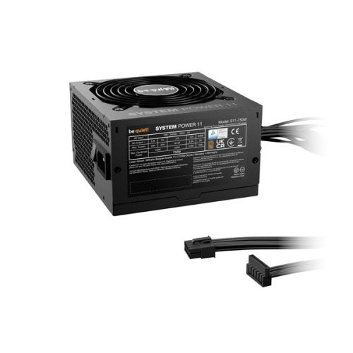 Be Quiet! Tápegység 750W - SYSTEM POWER 11 (80+ Bronze, ATX3.1, PCIe5.1, fekete)