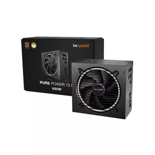 Be Quiet! Tápegység 650W - PURE POWER 13 M (80+ Gold, ATX3.1, PCIe5.1, moduláris, fekete)