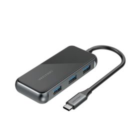   Vention USB-C -> HDMI/ USB3.0*3/PD (0,15m, szürke, tükrös felületű), Dokkoló