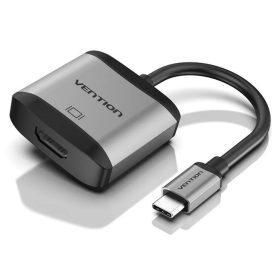   Vention USB-C -> USB3.0*4/PD 0,15m (szürke fémszerű), Hub