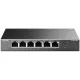 TP-LINK Switch 6x100Mbps (4xPOE+), Fémházas Asztali, TL-SF1006P