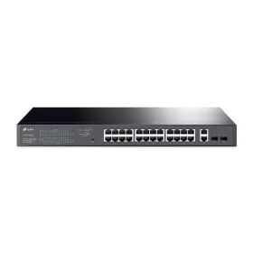   TP-LINK Switch 26x1000Mbps (24xPOE+) + 2xGigabit SFP, Menedzselhető, TL-SG1428PE