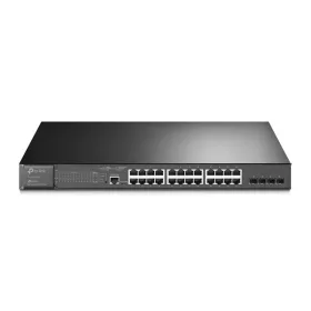   TP-LINK OMADA Switch 24x1000Mbps (24xPOE+) + 4x1Gigabit SFP, 2 konzol port (RJ45 + Micro USB), Menedzselhető