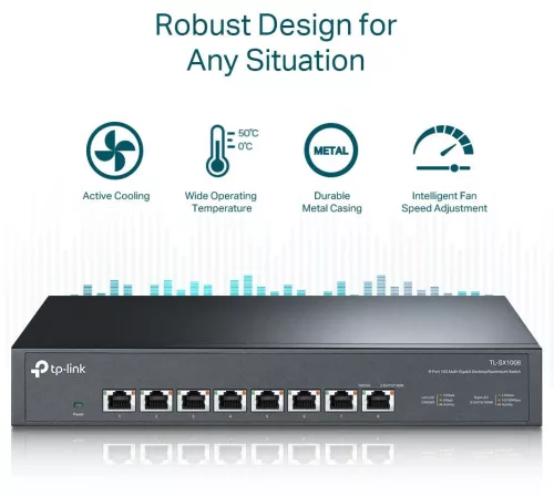 TP-LINK SWITCH TL-SX1008 8Port 10G Multi-Gigabit
