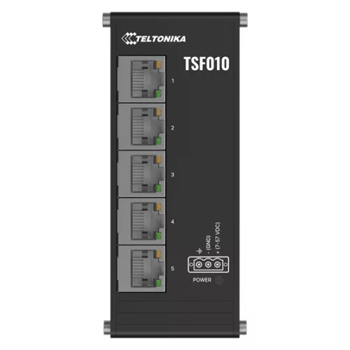 Teltonika 5 portos nem menedzselhető Ethernet switch, DIN sín