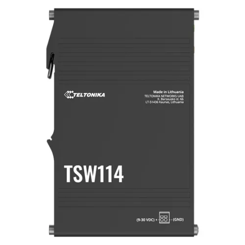 Teltonika 5 portos, kompakt Gigabit switch, DIN sínre szerelhető