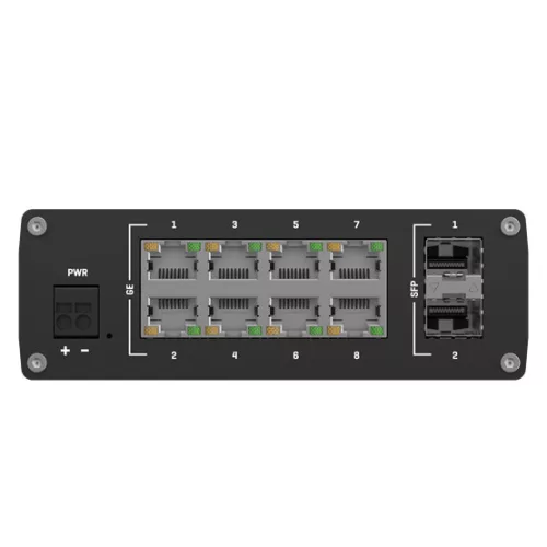 Teltonika 10 portos, megbízható Gigabit switch, ipari kivitel