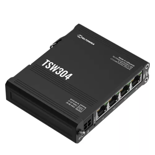Teltonika 4 portos, kompakt Gigabit switch, ipari kivitel