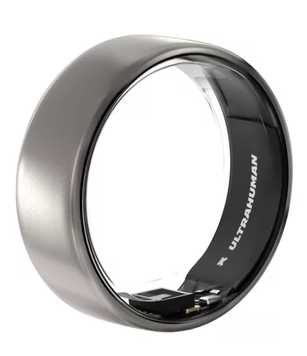 Ultrahuman Ring Air - Smart Ring, Charger, USB Cable / Size-06- Raw_Titanium