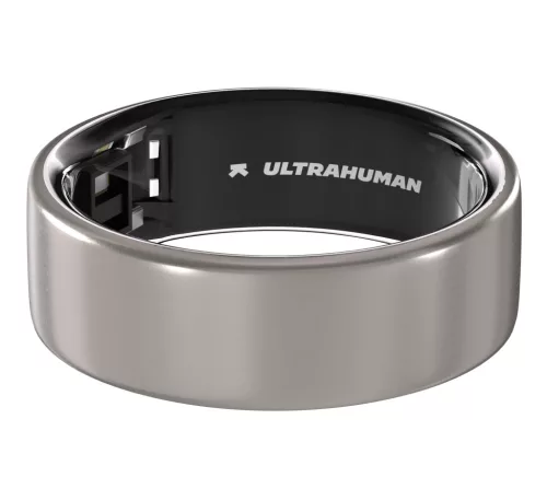 Ultrahuman Ring Air - Smart Ring, Charger, USB Cable / Size-06- Raw_Titanium