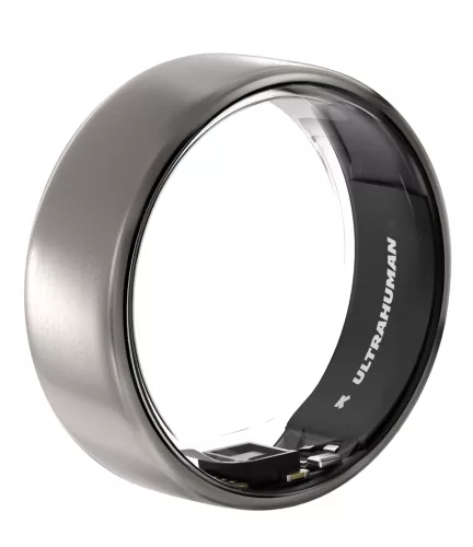 Ultrahuman Ring Air - Smart Ring, Charger, USB Cable / Size-14- Raw_Titanium