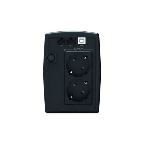 Conceptronic Szünetmentes  650VA - ZEUS01ES (2x Schuko, line-interaktív, 2x RJ45 vonalvédelem, HID USB, fekete)