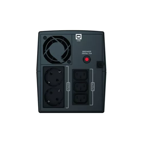 Conceptronic Szünetmentes  2200VA - ZEUS04EM (2x Schuko+ 3x IEC C13, line-interaktív, 2x RJ45 vonalvédelem, HID USB)
