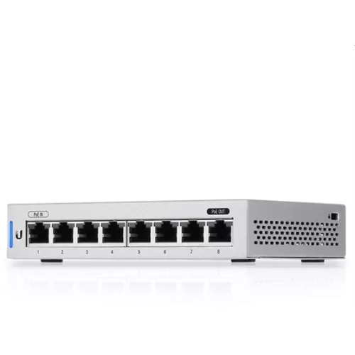 Ubiquiti UniFi Switch, 8-portos, 1xPoE passtrough
