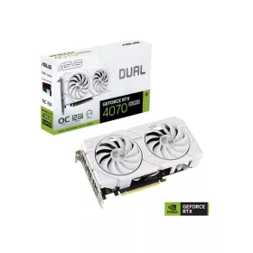   Asus Videokártya - nVidia DUAL-RTX4070S-O12G-EVO-WHITE (12288MB, GDDR6X, 2550/21000 Mhz, 192bit, 1xHDMI, 3xDP)