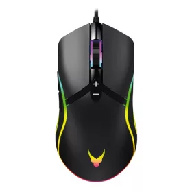 VARR Gaming Egér, RGB, 6400 DPI, USB, vezetékes, fekete
