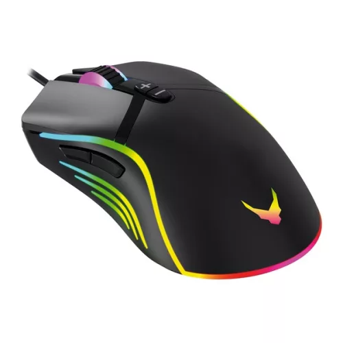VARR Gaming Egér, RGB, 6400 DPI, USB, vezetékes, fekete
