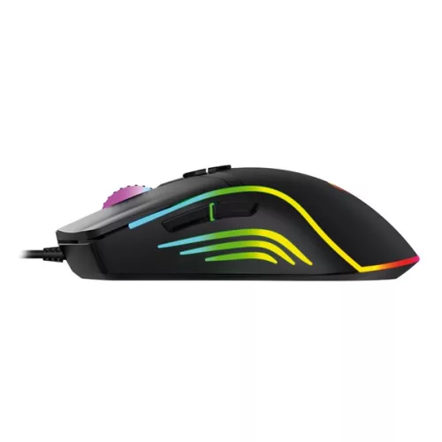 VARR Gaming Egér, RGB, 6400 DPI, USB, vezetékes, fekete