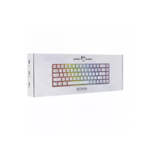 White Shark GK-2201W-US RONIN vezetékes membrán gamer billentyűzet - fehér - US