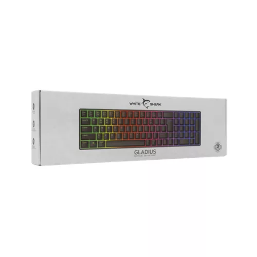 White Shark GK-001114B GLADIUS vezetékes membrán gamer billentyűzet - fekete - US