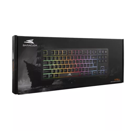 Baracuda BGK-01114B KRILL vezetékes membrán gamer billentyűzet - fekete - US