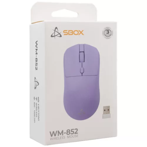 SBOX WM-852U Vezeték nélküli egér - Lila