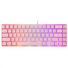   White Shark GK-2201P-US RONIN vezetékes membrán gamer billentyűzet - rózsaszín - US