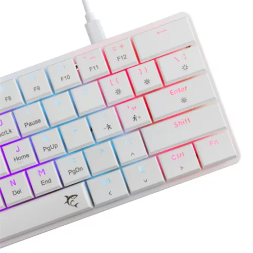White Shark GK-006211-W/R-US NAGAMAKI vezetékes mechanikus (Red switch) gamer billentyűzet - fehér - US