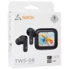 SBOX EB-TWS08-B bluetooth v5.4 in-ear fülhallgató touch kijelzővel és mikrofonnal - BR+EDR+BLE - fekete