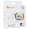 SBOX EB-TWS08-W bluetooth v5.4 in-ear fülhallgató touch kijelzővel és mikrofonnal - BR+EDR+BLE - fehér