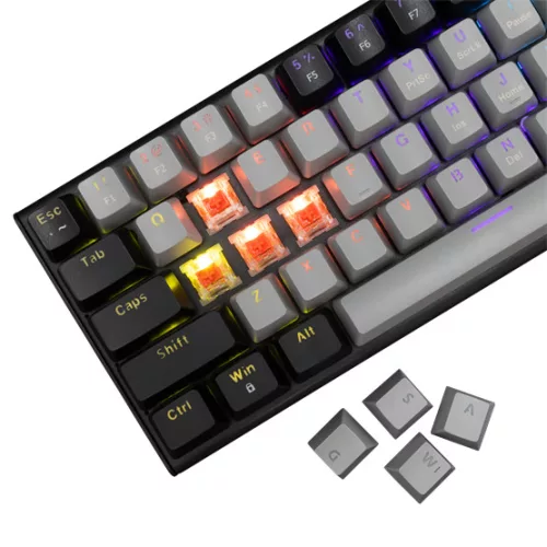 White Shark GK-002711V2-G-B/R-US WAKIZASHI-2 vezetékes mechanikus gamer billentyűzet - fekete - US