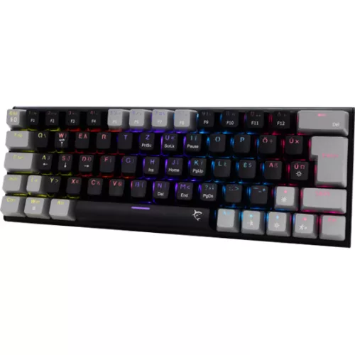 White Shark GK-002123V2-B-G/BL-HU WAKIZASHI-2 vezetékes mechanikus gamer billentyűzet - fekete/szürke - HU /kék/