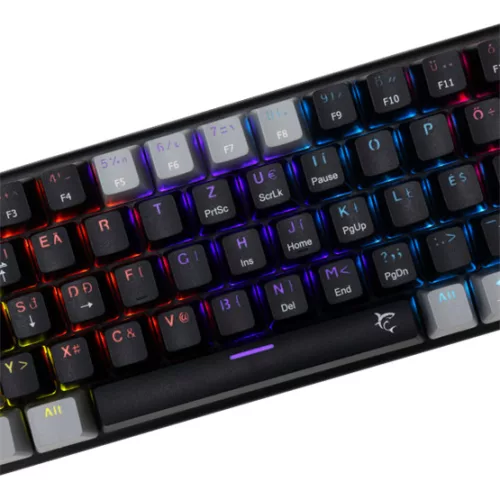 White Shark GK-002123V2-B-G/BL-HU WAKIZASHI-2 vezetékes mechanikus gamer billentyűzet - fekete/szürke - HU /kék/