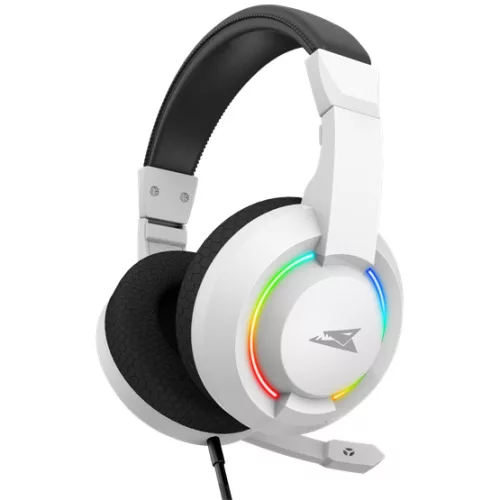Baracuda BGH-021W HYDRA-W gamer fejhallgató mikrofonnal - RGB - fehér