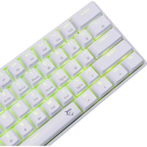 White Shark GK-004223W/BL-HU SHINOBI-2 vezetékes mechanikus gamer billentyűzet - fehér - HU /kék/