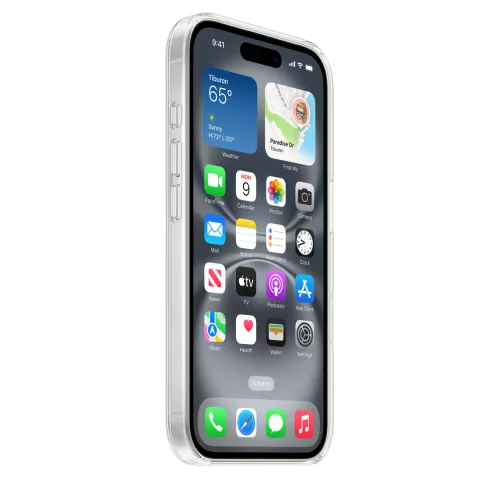 Apple iPhone 16 Gyári műanyag tok - Átlátszó