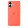 Apple iPhone 16 Silicone Case with MagSafe - Tangerine (SEASONAL)